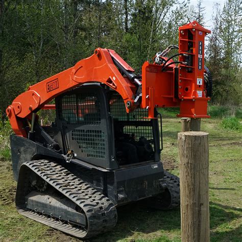 post drivers for skid steer|skid steer mounted post drivers.